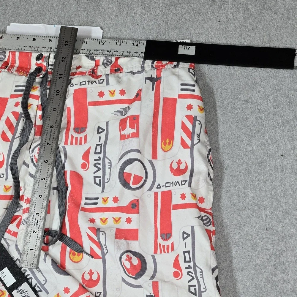 Star Wars Men Swimwear 2XL White Swim Trunks Graphic Logo